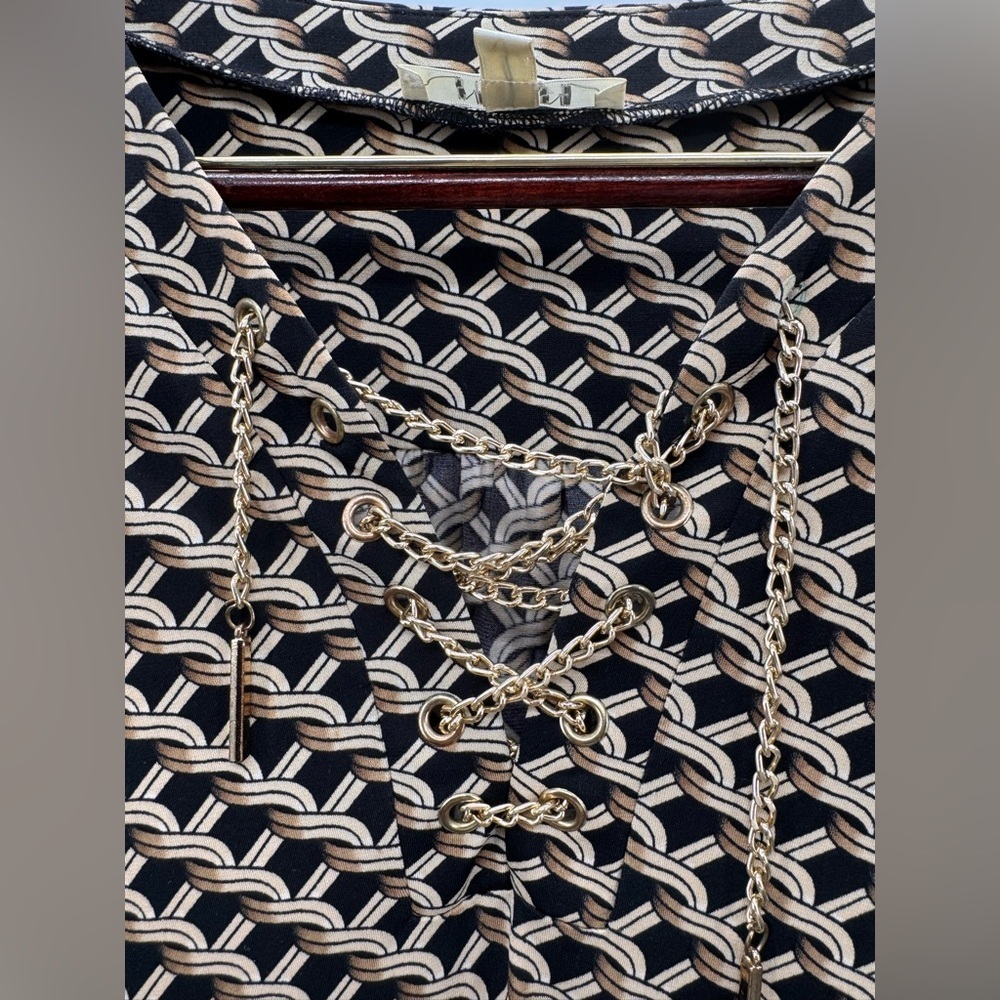Spense Beautiful Chain Dress With Belt Size 6 - Picture 2 of 5
